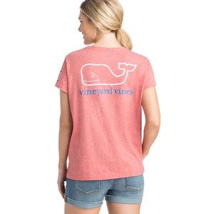 Vineyard Vines Vintage Whale Flag Pocket Tee